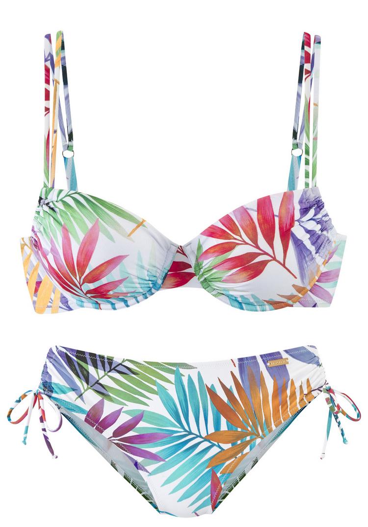 Lascana Lascana B&uuml;gel-Bikini Bikini Set Damen - wei&szlig; bedruckt - 0 | SportScheck