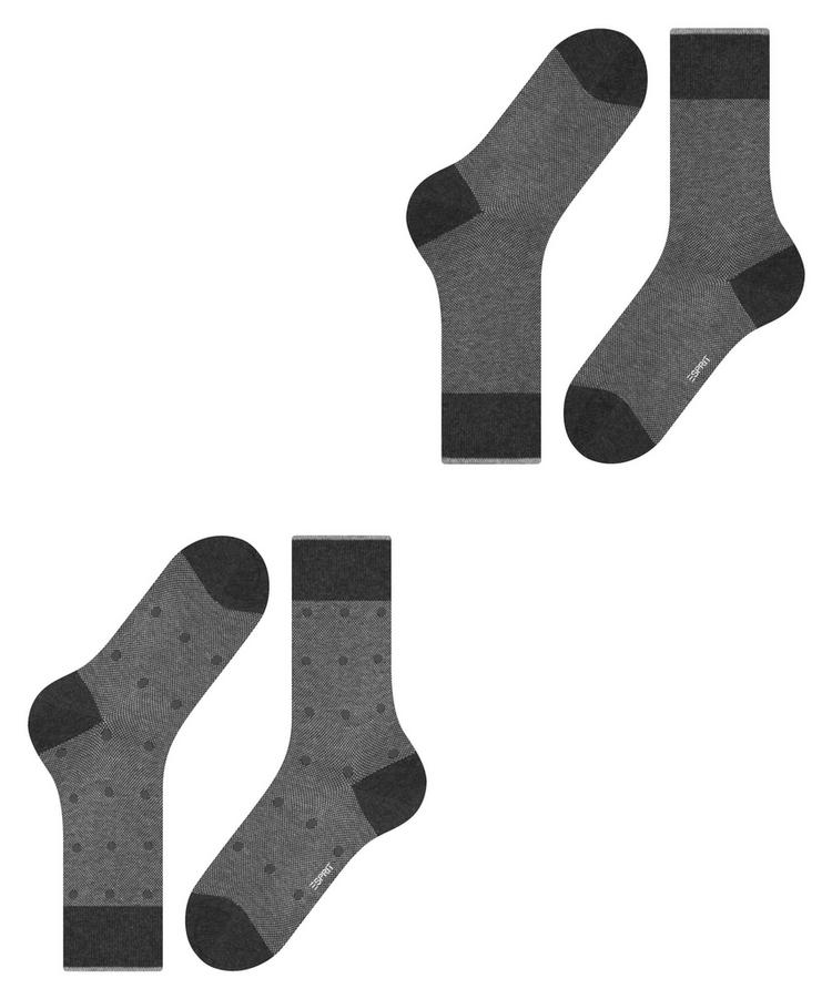 ESPRIT ESPRIT Piqu&eacute; Dot SO  2-Pack Socken Herren - anthra.mel (3081) - 2 | SportScheck