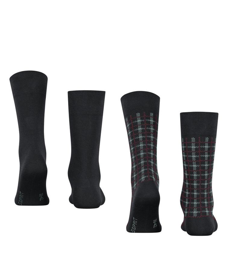ESPRIT ESPRIT Multi Check SO  2-Pack Socken Herren - black (3000) - 0 | SportScheck