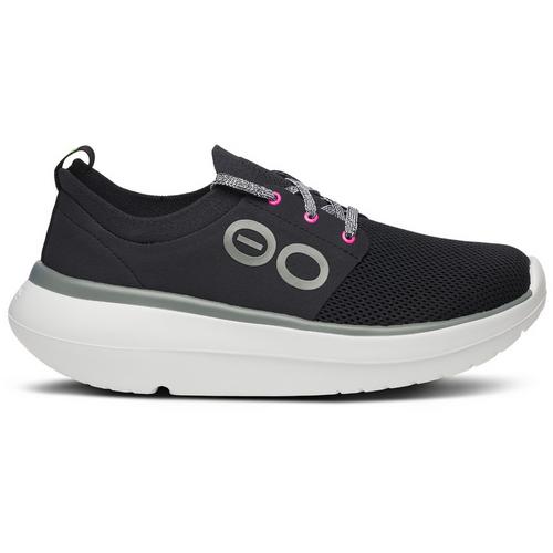 Rückansicht von OOFOS OOmy Stride Regenerationsschuhe Damen white-black