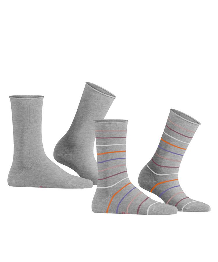 ESPRIT ESPRIT Multi Stripe SO  2-Pack Socken Damen - light grey (3400) - 0 | SportScheck