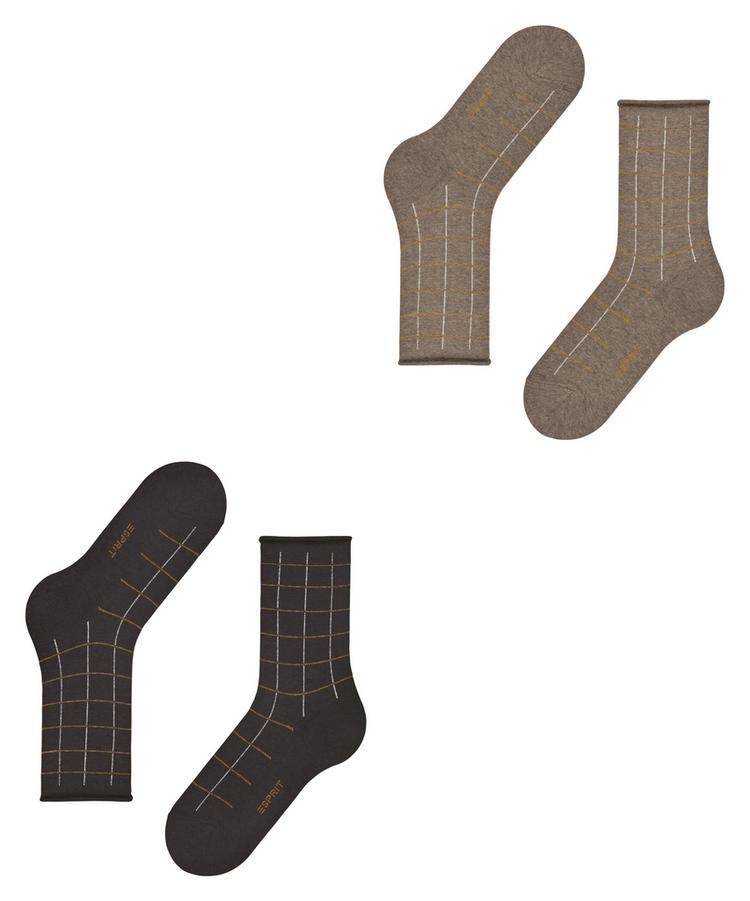 ESPRIT ESPRIT Checks 2-Pack Socken Damen - sortiment (0040) - 2 | SportScheck