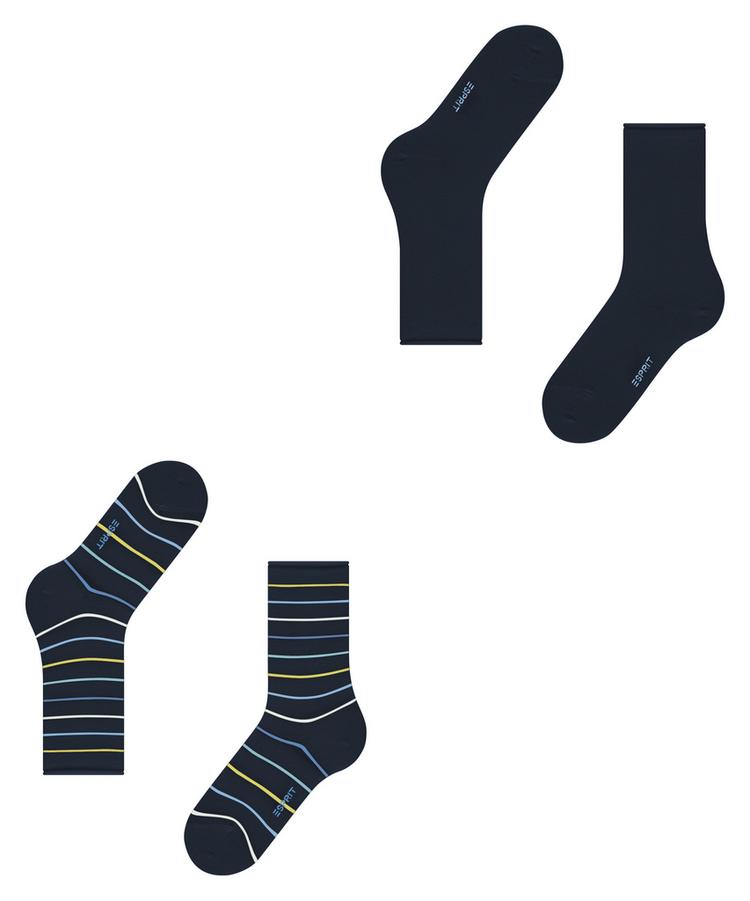ESPRIT ESPRIT Multi Stripe SO  2-Pack Socken Damen - marine (6120) - 2 | SportScheck