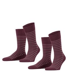 ESPRIT Piqué Stripe SO  2-Pack Freizeitsocken Herren shadow red (8138)