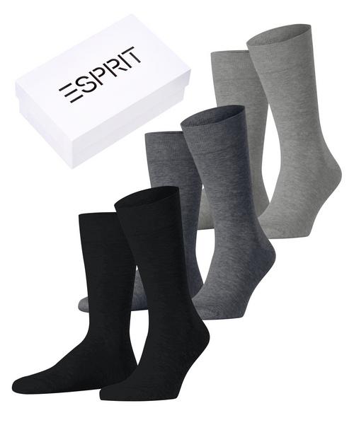 ESPRIT Solid-Mix SO 3-Pack Socken Herren