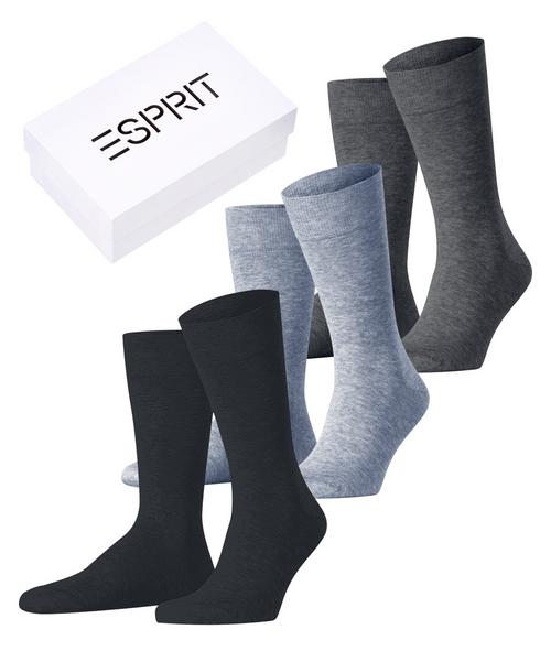 ESPRIT Solid-Mix SO 3-Pack Socken Herren