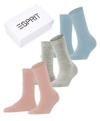 ESPRIT Solid-Mix SO 3-Pack Socken Damen - sortiment (0030)