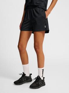 Rückansicht von hummel Funktionsshorts Damen BLACK