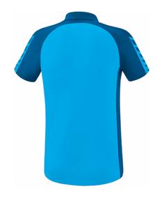 Rückansicht von Erima Six Wings Poloshirt Poloshirt Herren blautuerkis