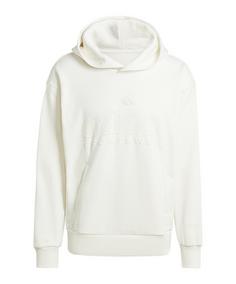 adidas All SZN Fleece Graphic Hoody Weiß Funktionssweatshirt Herren weiss