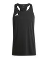 adidas Adizero Tanktop Wei&szlig; Laufshirt Herren - schwarz