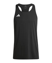 adidas Adizero Tanktop Wei&szlig; Laufshirt Herren - schwarz