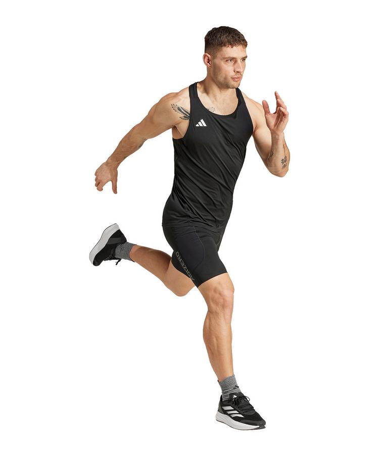 adidas adidas Adizero Tanktop Wei&szlig; Laufshirt Herren - schwarz - 3 | SportScheck