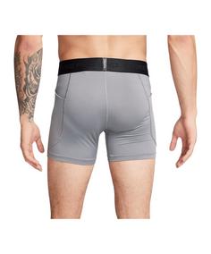 Rückansicht von Nike Pro Brief-Lined Short Laufshorts Herren grau