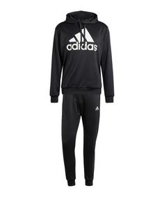 adidas Hooded Freizeitanzug Trainingsanzug Herren schwarz