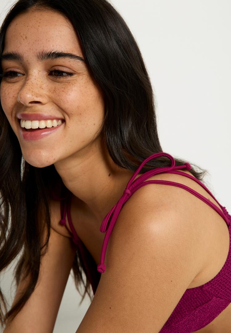 LSCN by Lascana LSCN by Lascana Bustier-Bikini-Top Bikini Oberteil Damen - dunkle Beere - 0 | SportScheck