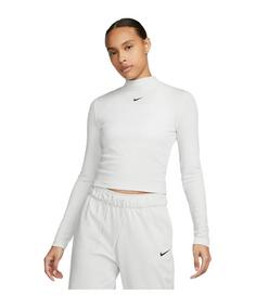 Nike Essentials Ribbed Mock Damen Sweatshirt Damen weissschwarz