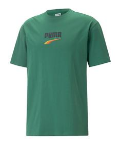 PUMA Downtown Logo T-Shirt Beige T-Shirt Herren rot