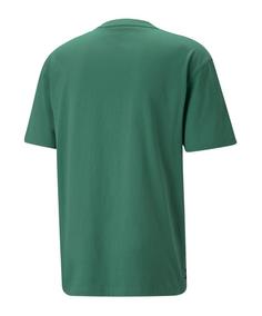 Rückansicht von PUMA Downtown Logo T-Shirt Beige T-Shirt Herren rot