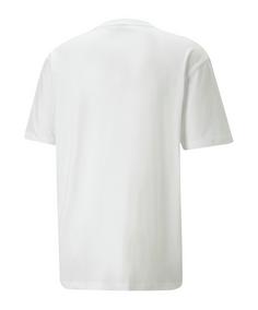 Rückansicht von PUMA Downtown Logo T-Shirt Beige T-Shirt Herren weiss