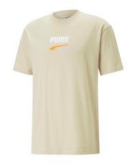PUMA Downtown Logo T-Shirt Beige T-Shirt Herren - beige