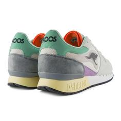 Rückansicht von KangaROOS Originals COIL R1 OG POP Sneaker Naturweiß/Ozeanblau