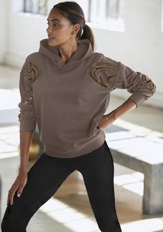 Rückansicht von LASCANA Active Hoodie Hoodie Damen braun