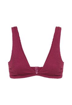 LSCN by Lascana Triangel-Bikini-Top Bikini Oberteil Damen dunkle Beere