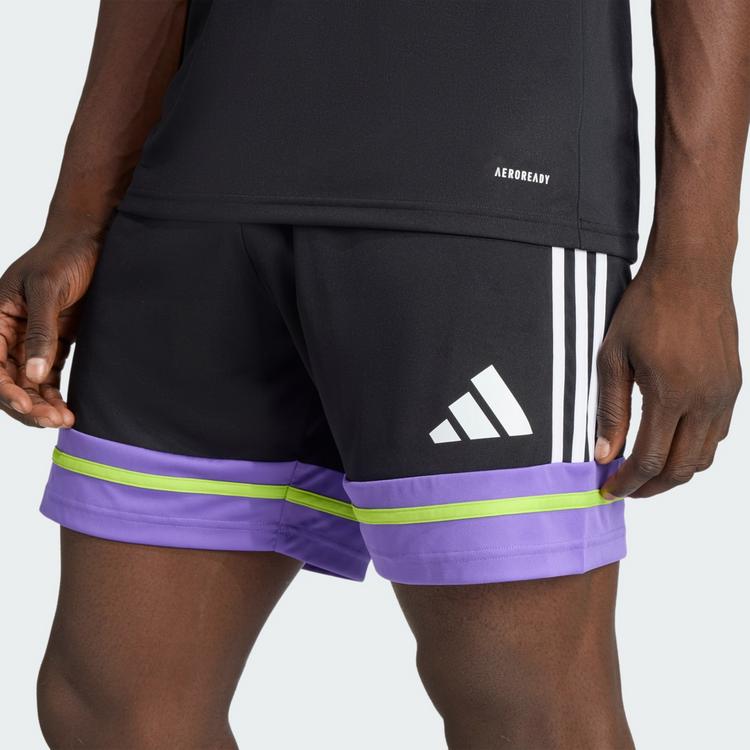 adidas adidas Squadra 25 Shorts Fu&szlig;ballshorts Herren - Black / Purple Rush / Semi Solar Slime - 2 | SportScheck