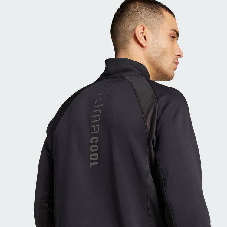 adidas adidas Tech Apparel 1/4 Rei&szlig;verschluss Funktionssweatshirt Herren - Black / Carbon - 0 | SportScheck