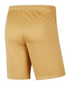 Rückansicht von Nike Park III Short Fußballshorts Herren gold