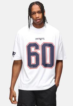 Rückansicht von Re:Covered NFL Patriots 20 Printshirt Herren White
