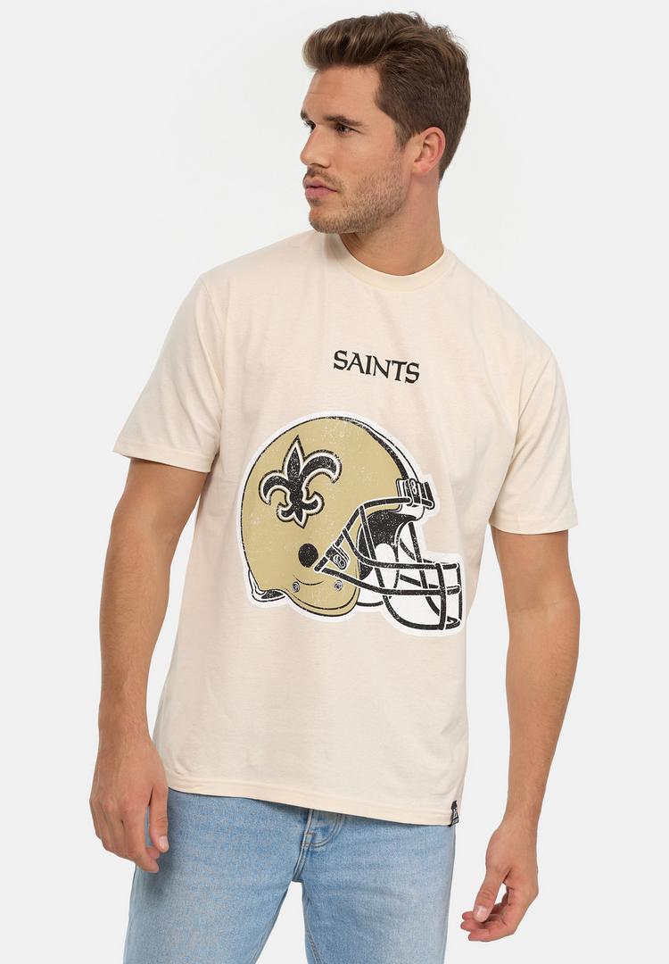 Re:Covered Re:Covered NFL Saints Helmet Relaxed Printshirt - Ecru - 2 | SportScheck