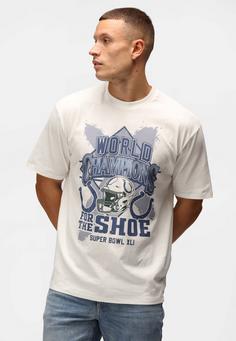 Rückansicht von Re:Covered NFL Colts World Champs Printshirt Herren Ecru