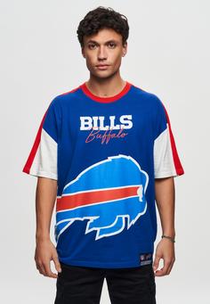 Rückansicht von Re:Covered NFL Bills Buffalo Cut and Sew Oversized Printshirt Herren Navy