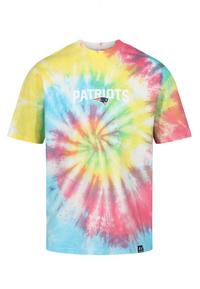 Re:Covered NFL Patriots Mark Printshirt Herren - Rainbow Tie Dye
