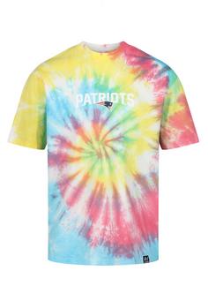 Re:Covered NFL Patriots Mark Printshirt Herren Rainbow Tie Dye