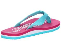 Rückansicht von LICO Badesandale Badelatschen Kinder türkis/pink/weiss