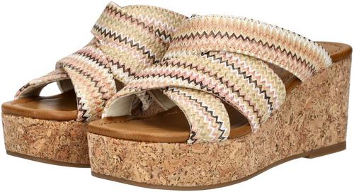 Rückansicht von Blowfish Pantoletten Freizeitschuhe Damen Beige/Braun