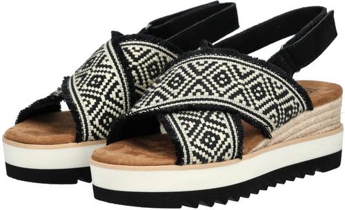 Rückansicht von Toms Sandalen Sandalen Damen Schwarz