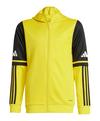 adidas Squadra 25 Kapuzenjacke Kids Funktionssweatshirt Kinder - gelbschwarzweiss