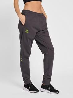 Rückansicht von hummel hmlOFFGRID COTTON PANTS WO Trainingshose Damen FORGED IRON/NASTURIUM