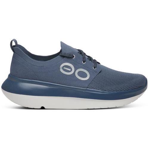Rückansicht von OOFOS OOmy Stride Regenerationsschuhe Herren moroccan blue