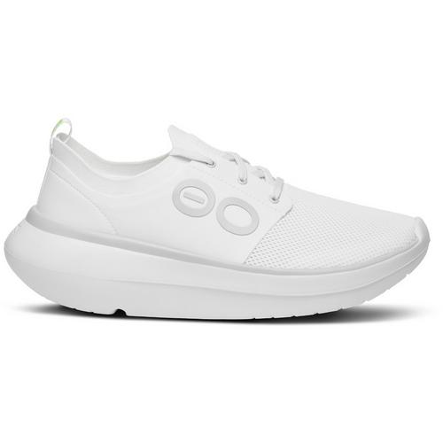 Rückansicht von OOFOS OOmy Stride Regenerationsschuhe Herren white