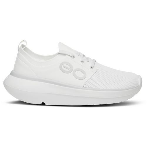 Rückansicht von OOFOS OOmy Stride Regenerationsschuhe Damen white-white