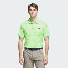 Rückansicht von adidas Ultimate365 Mesh Glimmer Print Poloshirt Funktionsshirt Herren Lime Burst