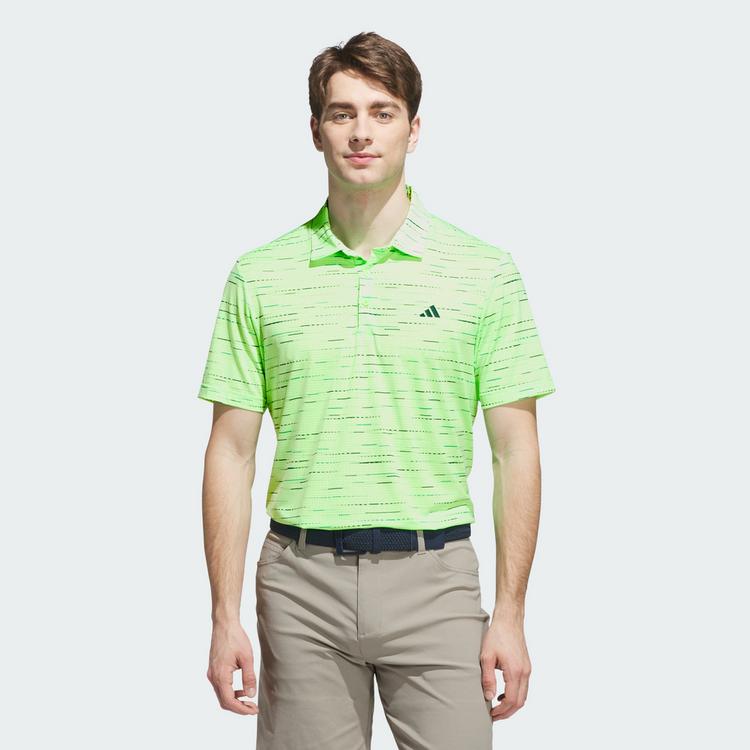 adidas adidas Ultimate365 Mesh Glimmer Print Poloshirt Funktionsshirt Herren - Lime Burst - 0 | SportScheck