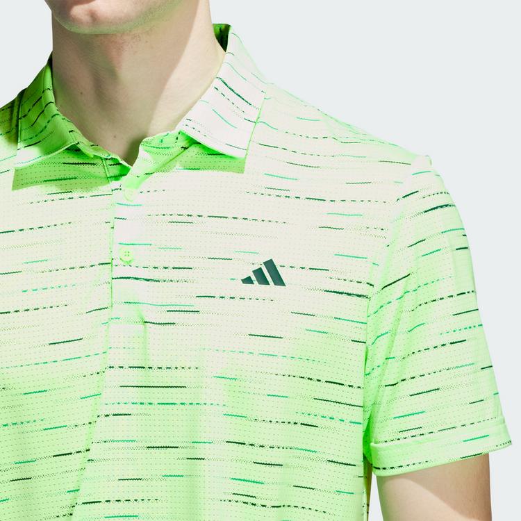 adidas adidas Ultimate365 Mesh Glimmer Print Poloshirt Funktionsshirt Herren - Lime Burst - 0 | SportScheck