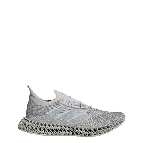 Rückansicht von adidas 4DFWD x STRUNG Laufschuh Laufschuhe Herren Grey One / Matte Silver / Pure Ruby