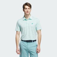 Rückansicht von adidas Ultimate365 Mesh Glimmer Print Poloshirt Funktionsshirt Herren Semi Flash Aqua